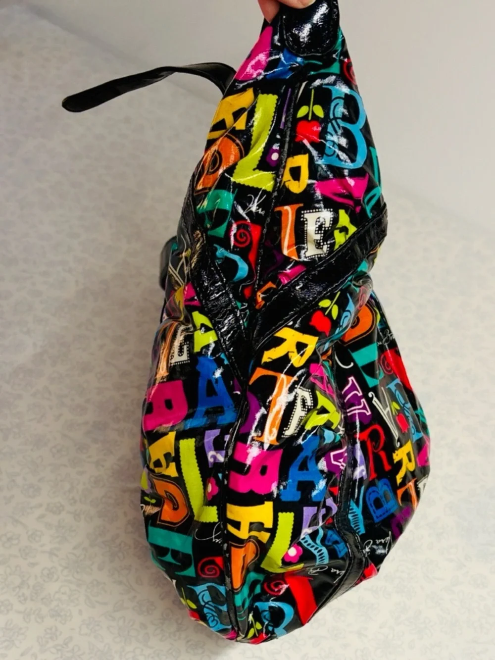 Vera Bradley A-Z Vinyl Hobo Shoulder Bag From A to Z Alphabet